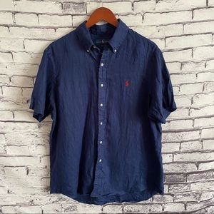 Polo Ralph Lauren S/S Linen Button Down SZ L